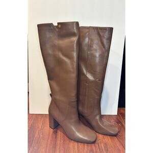 Leather COLE HAAN Chrystie Square Toe Tall Shoe Block Heel Boot size 7